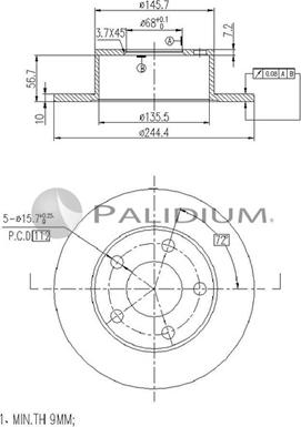 Ashuki P331-006 - Disque de frein cwaw.fr