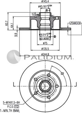 Ashuki P331-016 - Disque de frein cwaw.fr