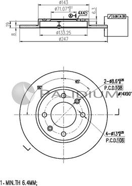 Ashuki P331-010 - Disque de frein cwaw.fr