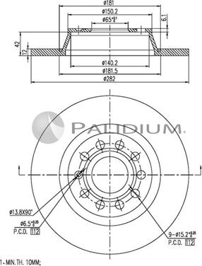 Ashuki P331-011 - Disque de frein cwaw.fr