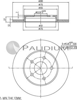 Ashuki P331-018 - Disque de frein cwaw.fr