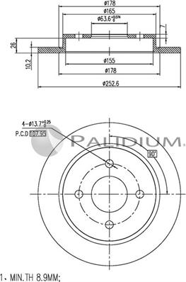 Ashuki P331-013 - Disque de frein cwaw.fr