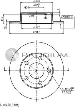 Ashuki P331-017 - Disque de frein cwaw.fr