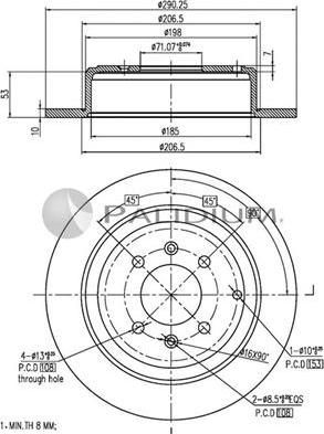 Ashuki P331-039 - Disque de frein cwaw.fr