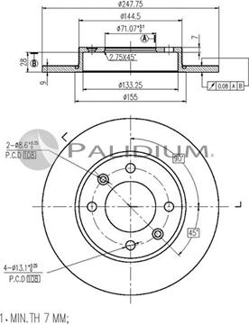 Ashuki P331-034 - Disque de frein cwaw.fr