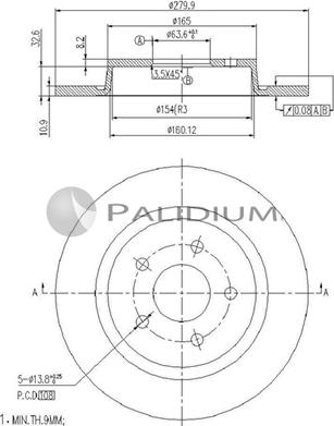 Ashuki P331-030 - Disque de frein cwaw.fr