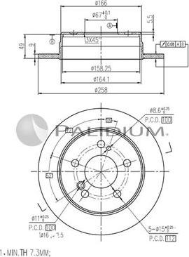 Ashuki P331-032 - Disque de frein cwaw.fr