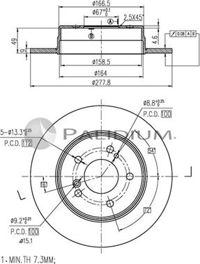 Ashuki P331-037 - Disque de frein cwaw.fr