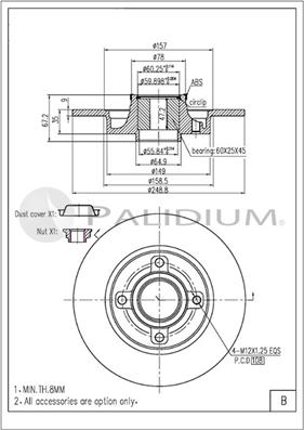 Ashuki P331-026 - Disque de frein cwaw.fr