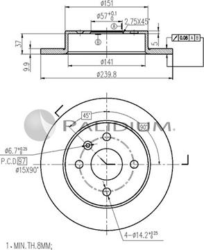 Ashuki P331-022 - Disque de frein cwaw.fr