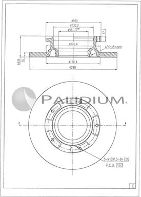 Ashuki P331-130 - Disque de frein cwaw.fr