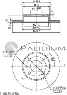 Ashuki P333-001 - Disque de frein cwaw.fr