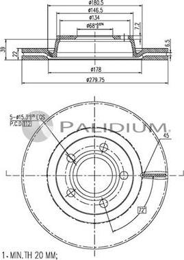 Ashuki P333-002 - Disque de frein cwaw.fr