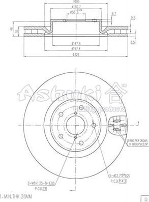 Ashuki S016-50 - Disque de frein cwaw.fr