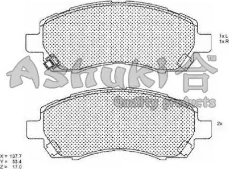 Ashuki S011-25 - Kit de plaquettes de frein, frein à disque cwaw.fr