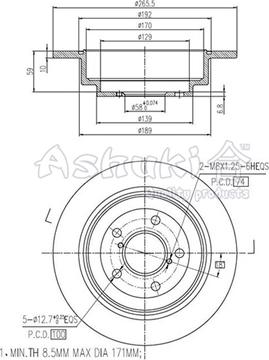 Ashuki S017-15 - Disque de frein cwaw.fr