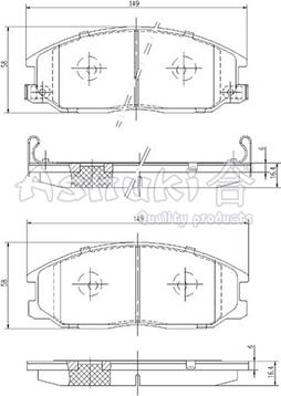 Ashuki SY010-12 - Kit de plaquettes de frein, frein à disque cwaw.fr