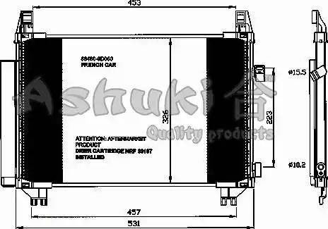 Ashuki T555-04 - Condensateur, climatisation cwaw.fr