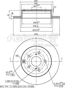 Ashuki T604-01 - Disque de frein cwaw.fr