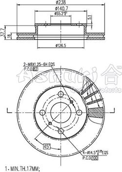 Ashuki T601-08 - Disque de frein cwaw.fr