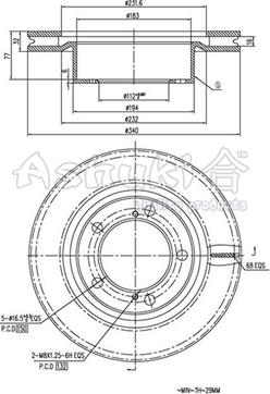 Ashuki T603-45 - Disque de frein cwaw.fr