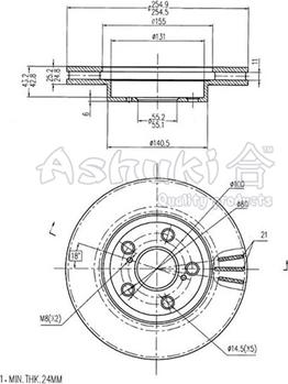 Ashuki T603-83 - Disque de frein cwaw.fr