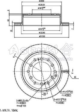 Ashuki T603-82 - Disque de frein cwaw.fr