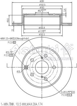 Ashuki T603-35 - Disque de frein cwaw.fr