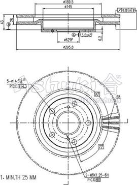 Ashuki T603-37 - Disque de frein cwaw.fr