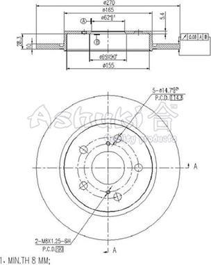 Ashuki T603-25 - Disque de frein cwaw.fr