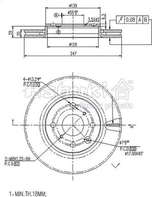 Ashuki T602-86 - Disque de frein cwaw.fr