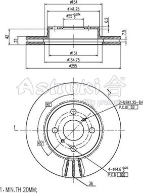 Ashuki T602-30 - Disque de frein cwaw.fr