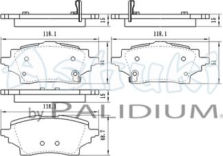 Ashuki T114-74 - Kit de plaquettes de frein, frein à disque cwaw.fr