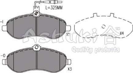 Ashuki T114-71 - Kit de plaquettes de frein, frein à disque cwaw.fr