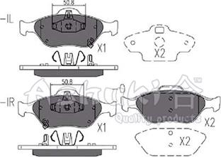 Ashuki T112-96 - Kit de plaquettes de frein, frein à disque cwaw.fr