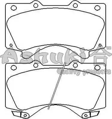 Ashuki T112-92 - Kit de plaquettes de frein, frein à disque cwaw.fr