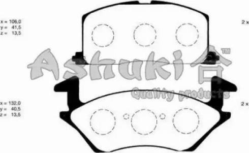 Ashuki T112-10 - Kit de plaquettes de frein, frein à disque cwaw.fr