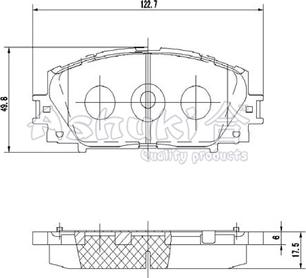 Ashuki T112-76 - Kit de plaquettes de frein, frein à disque cwaw.fr