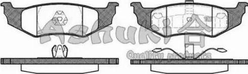 Ashuki US104236 - Kit de plaquettes de frein, frein à disque cwaw.fr