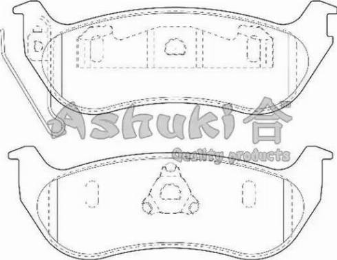 Ashuki US104238 - Kit de plaquettes de frein, frein à disque cwaw.fr