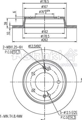 Ashuki Y089-57 - Disque de frein cwaw.fr