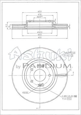 Ashuki Y089-74 - Disque de frein cwaw.fr