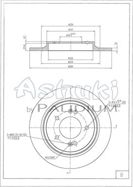 Ashuki Y089-76 - Disque de frein cwaw.fr