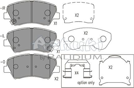 Ashuki Y029-54 - Kit de plaquettes de frein, frein à disque cwaw.fr