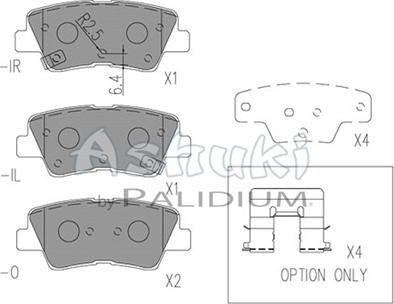 Ashuki Y029-55 - Kit de plaquettes de frein, frein à disque cwaw.fr