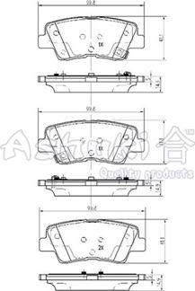 Ashuki Y029-51 - Kit de plaquettes de frein, frein à disque cwaw.fr