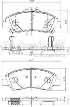 Ashuki Y029-53 - Kit de plaquettes de frein, frein à disque cwaw.fr