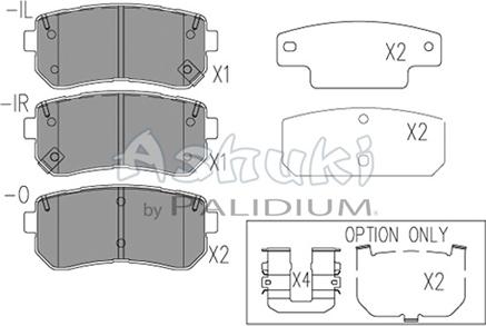 Ashuki Y029-63 - Kit de plaquettes de frein, frein à disque cwaw.fr