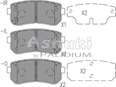 Ashuki Y029-62 - Kit de plaquettes de frein, frein à disque cwaw.fr