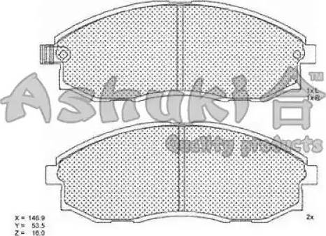 Ashuki Y029-30 - Kit de plaquettes de frein, frein à disque cwaw.fr